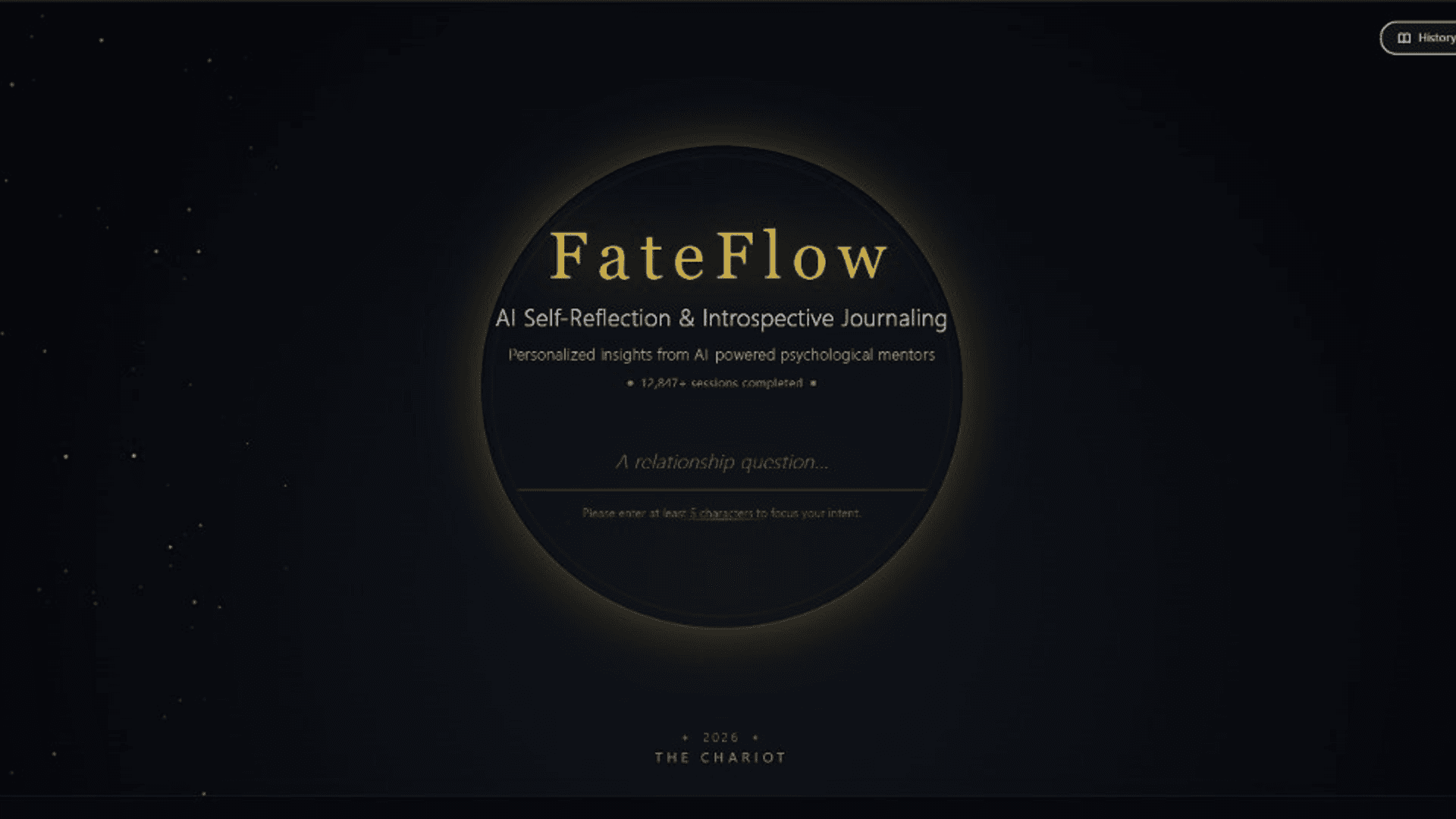 Application web FateFlow — introspection guidée, tarot comme cadre créatif et clarté décisionnelle